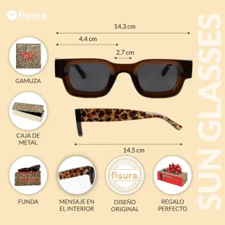 Gafas de Sol Mujer UV400 Leopardo | Born to Be Wild Originales